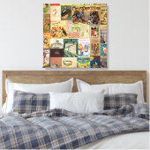 JSBC2 BOEK HOESJES BOOKCOVERS COLLECTIE COLORFUL A CANVAS AFDRUK (Insitu (Slaapkamer))