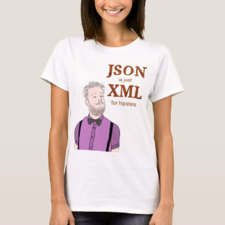 JSON is alleen XML voor hipsters T-shirt
