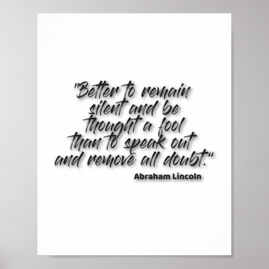 JSR 1. "Beter om stil te blijven en te denken aan. Poster (Voorkant)