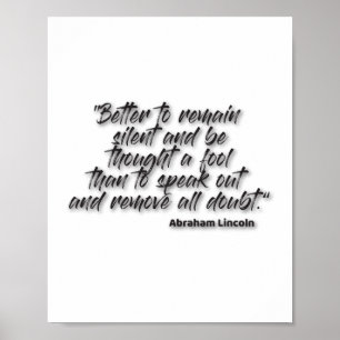 JSR 1. "Beter om stil te blijven en te denken... Poster