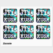 JT15 INDICA KUSH VIERKANTE STICKER (Vel)
