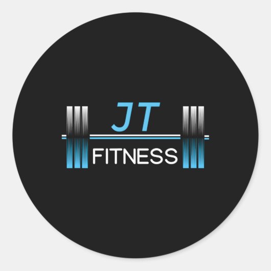 JT Fitness Dumbbell Ronde Sticker (Voorkant)