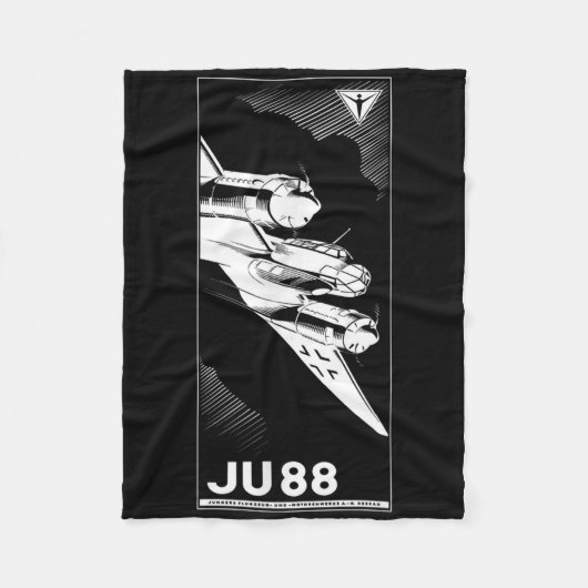 Ju 88 WW2 Duitse Vintage 1941 Fleece Deken (Voorkant)
