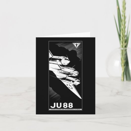 Ju 88 WW2 Duitse Vintage 1941 Kaart (Voorkant)