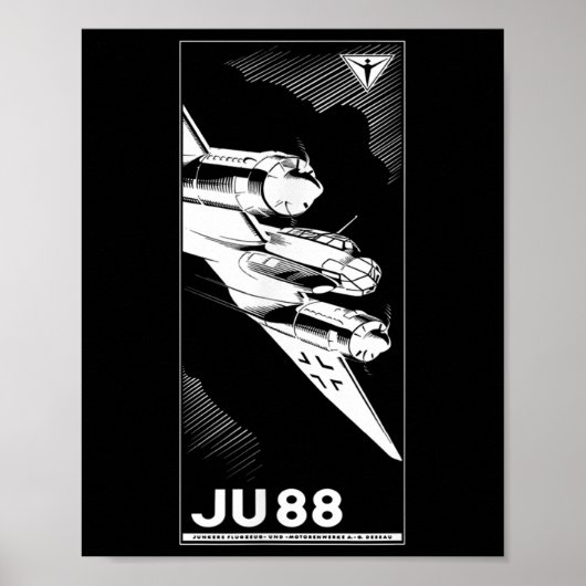 Ju 88 WW2 Duitse Vintage 1941 Poster (Voorkant)
