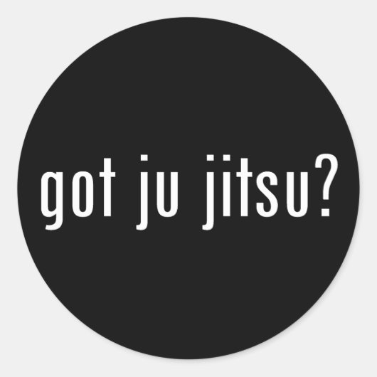 ju jitsu ? ronde sticker (Voorkant)