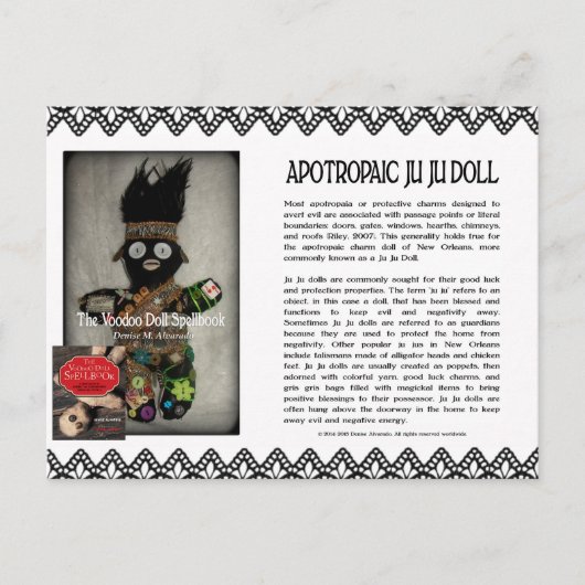 Ju Ju Doll uit het Voodoo Doll Spellbook Briefkaart (Voorkant)