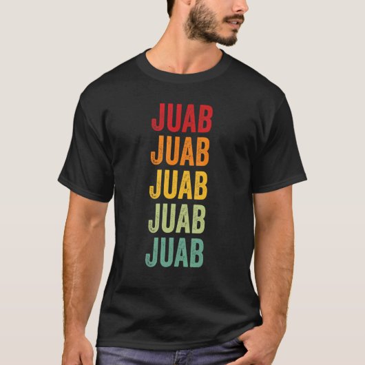 Juab County Utah Rainbow Text Design T-shirt (Voorkant)