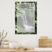 Juan 4:13 con Cascada Poster (Keuken)