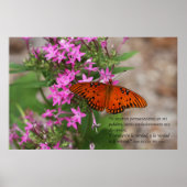 Juan 8:31, 32 con Mariposa Gulf Fritillary Poster (Voorkant)