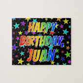 "JUAN" First Name, Fun "HAPPY BIRTHDAY" Legpuzzel (Horizontaal)