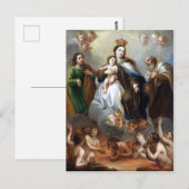 Juan Francisco de Aguilera The Virgin of Carmen Po Briefkaart (Voorkant / Achterkant)
