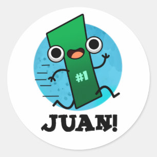Juan Grappig Mexicaans Nummer Een Pun Ronde Sticker