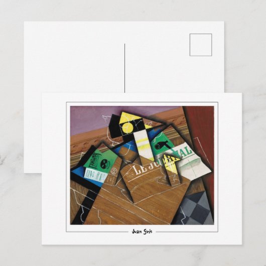 Juan Gris #12 - Fine Art Briefkaart (Voorkant / Achterkant)
