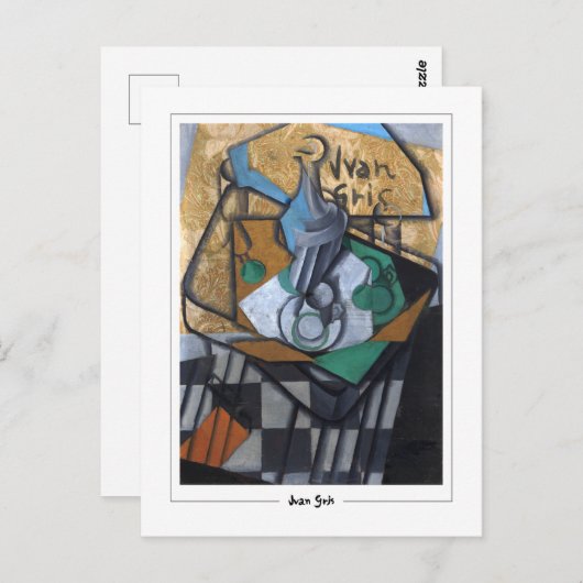 Juan Gris #334 - Kunst Briefkaart (Voorkant / Achterkant)