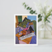 Juan Gris "A Pot of Geraniums" Fine Art Briefkaart (Staand voorkant)
