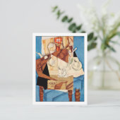 Juan Gris Breakfast Fine Art Briefkaart (Staand voorkant)