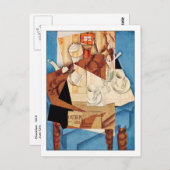 Juan Gris Breakfast Fine Art Briefkaart (Voorkant / Achterkant)