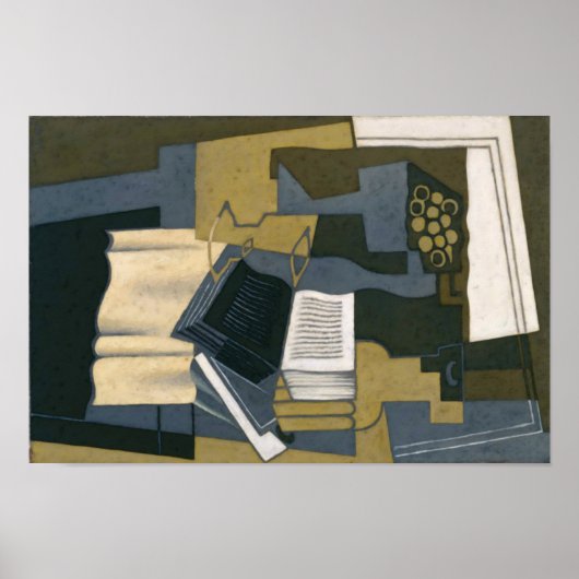 Juan Gris Carafe en Book Poster (Voorkant)