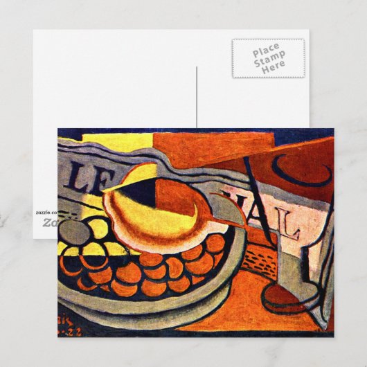 Juan Gris - De Lemon Briefkaart (Voorkant / Achterkant)
