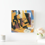 Juan Gris - Foto van de Abstracte Kunst van Guitar Vierkante Klok (Huis)