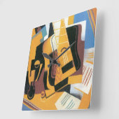 Juan Gris - Foto van de Abstracte Kunst van Guitar Vierkante Klok (Hoek)