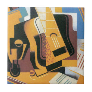 Juan Gris - Foto van de gitaar Abstracte kunst Tegeltje