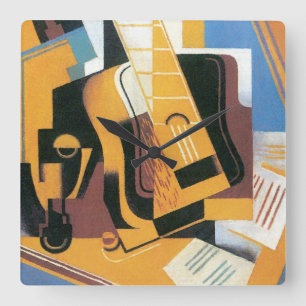Juan Gris - Foto van de gitaar Abstracte kunst Vierkante Klok