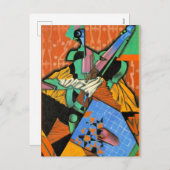 Juan Gris - Foto van Violin and Checkerboard Feestdagenkaart (Voorkant / Achterkant)
