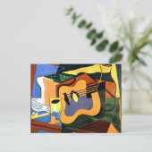 Juan Gris - Guitar en Fles Briefkaart (Staand voorkant)