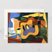 Juan Gris - Guitar en Fles Briefkaart (Voorkant / Achterkant)