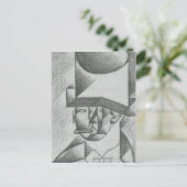 Juan Gris - Hoofd van een man met sigaar Briefkaart (Staand voorkant)