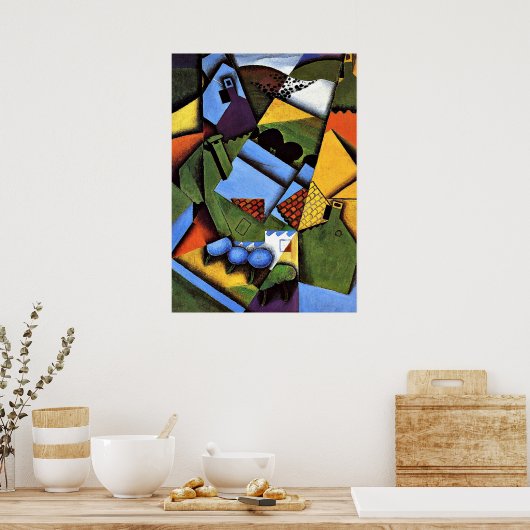 Juan Gris - Landschap met huizen bij Ceret Poster (Keuken)