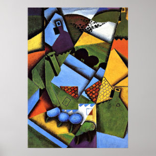 Juan Gris - Landschap met huizen bij Ceret Poster
