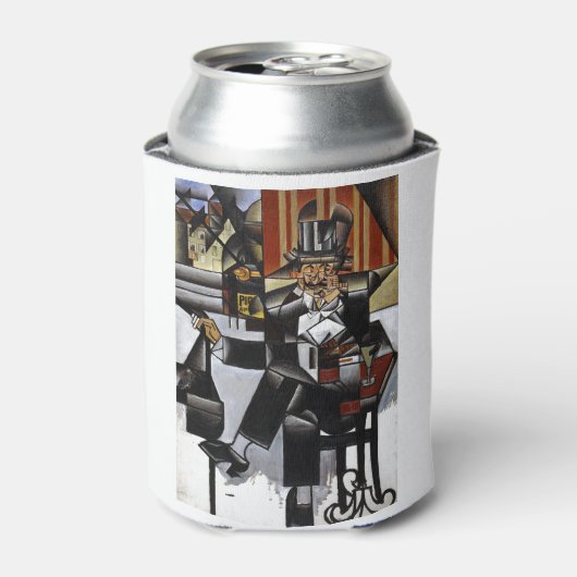 Juan Gris Man in een Cafe Blikjeskoeler (Blikje Voorkant)