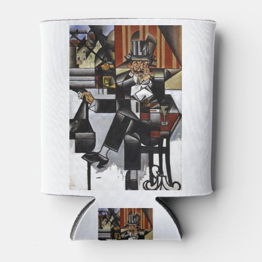 Juan Gris Man in een Cafe Blikjeskoeler (Voorkant)