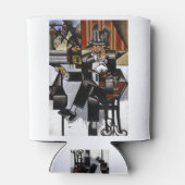 Juan Gris Man in een Cafe Blikjeskoeler (Achterkant)