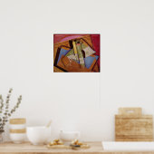 Juan Gris - Nog steeds leven met Bordeau Winde Poster (Keuken)