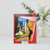 Juan Gris - Nog steeds leven met een gedicht Briefkaart (Staand voorkant)