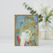 Juan Gris - Pierrot die gitaar speelt Briefkaart (Staand voorkant)