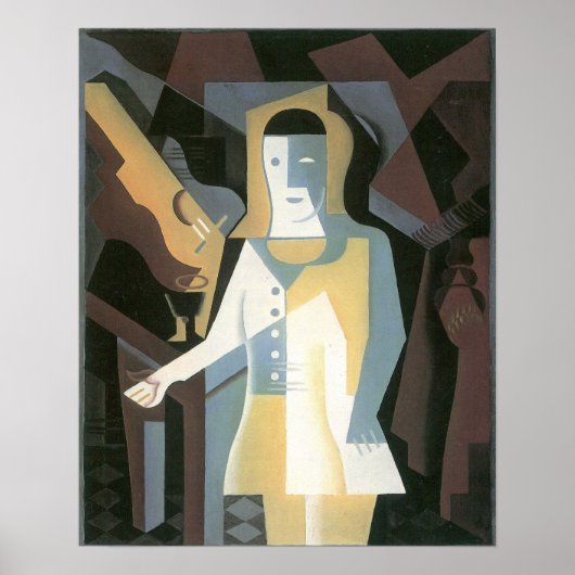 Juan Gris - Pierrot Poster (Voorkant)
