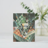 Juan Gris - stil leven met ingecheckte tafellade Briefkaart (Staand voorkant)