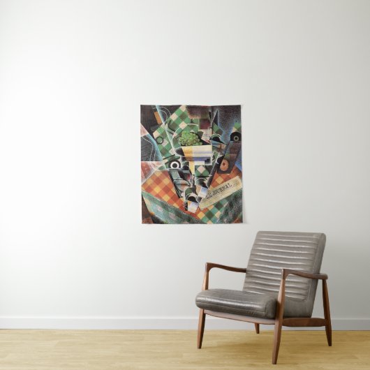 Juan Gris - Stilleven met gecontroleerd tafelkleed Wandkleed (In situ)