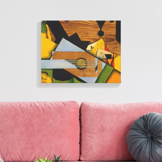 Juan Gris - stilstaand leven met gitaar Canvas Afdruk (Insitu (Woonkamer))