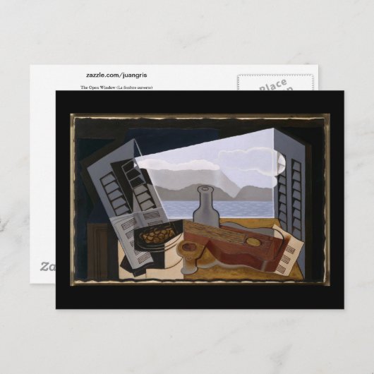 Juan Gris The Open Window Briefkaart (Voorkant / Achterkant)