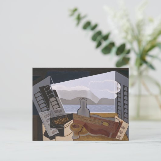 Juan Gris The Open Window Fine Art Briefkaart (Staand voorkant)