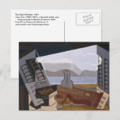 Juan Gris The Open Window Fine Art Briefkaart (Voorkant / Achterkant)