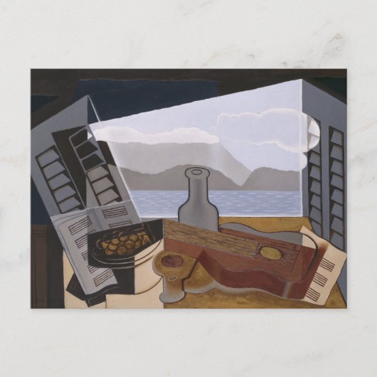 Juan Gris The Open Window Fine Art Briefkaart (Voorkant)