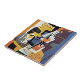 Juan Gris - Violin en Glass - Abstracte kunst Tegeltje (Zijkant)