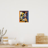 Juan Gris - Viool en Glas - Abstracte Kunst Poster (Keuken)